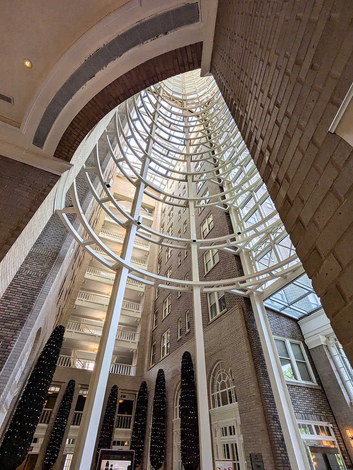 Looking up at the atrium of the Georgian Terrace Hotel Expansion, Atlanta