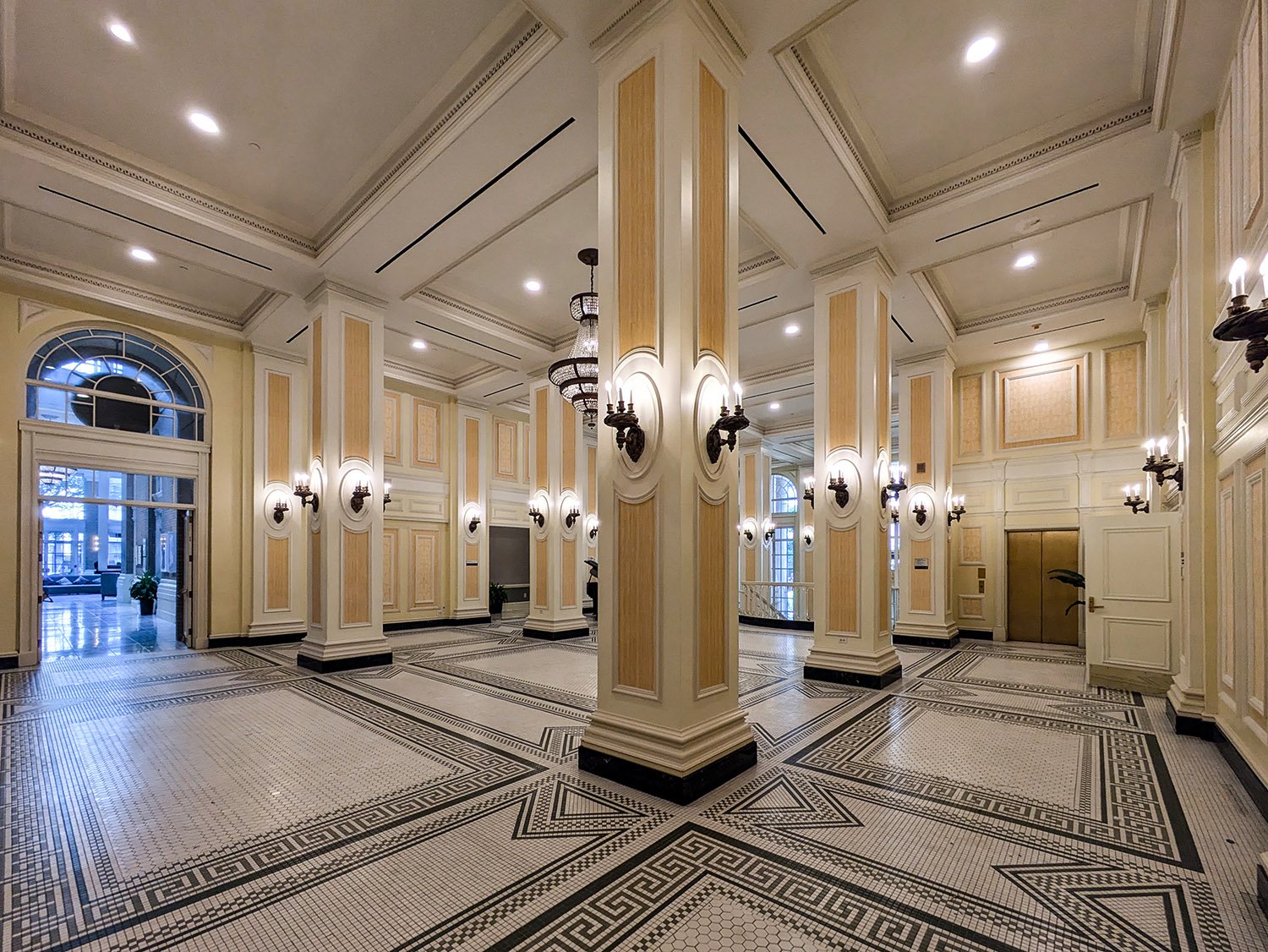 First-floor lobby in the Georgian Terrace Hotel Expansion, Atlanta
