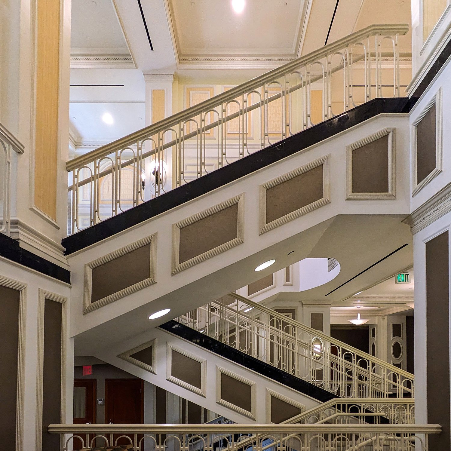 Stairwell in the lobby of the Georgian Terrace Hotel Expansion, Atlanta
