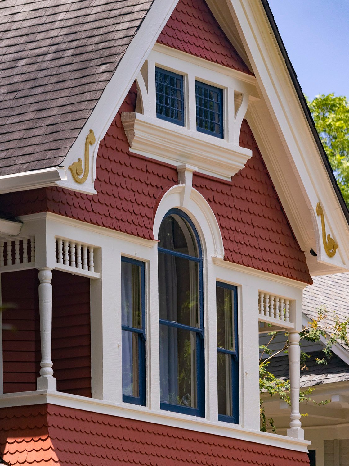 Looking at the Palladian window on the J.M. Beath Residence, Atlanta