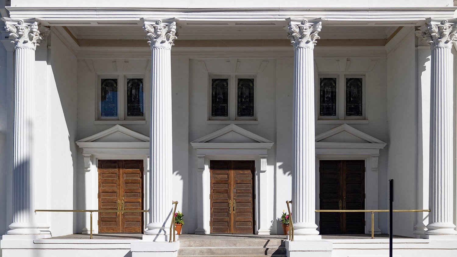 Portico of First Methodist Church, Opelika, Alabama