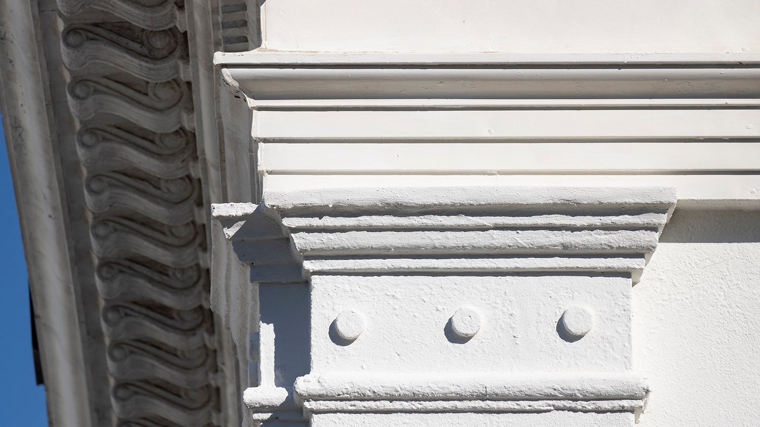 Pilaster capital on First Methodist Church, Opelika, Alabama