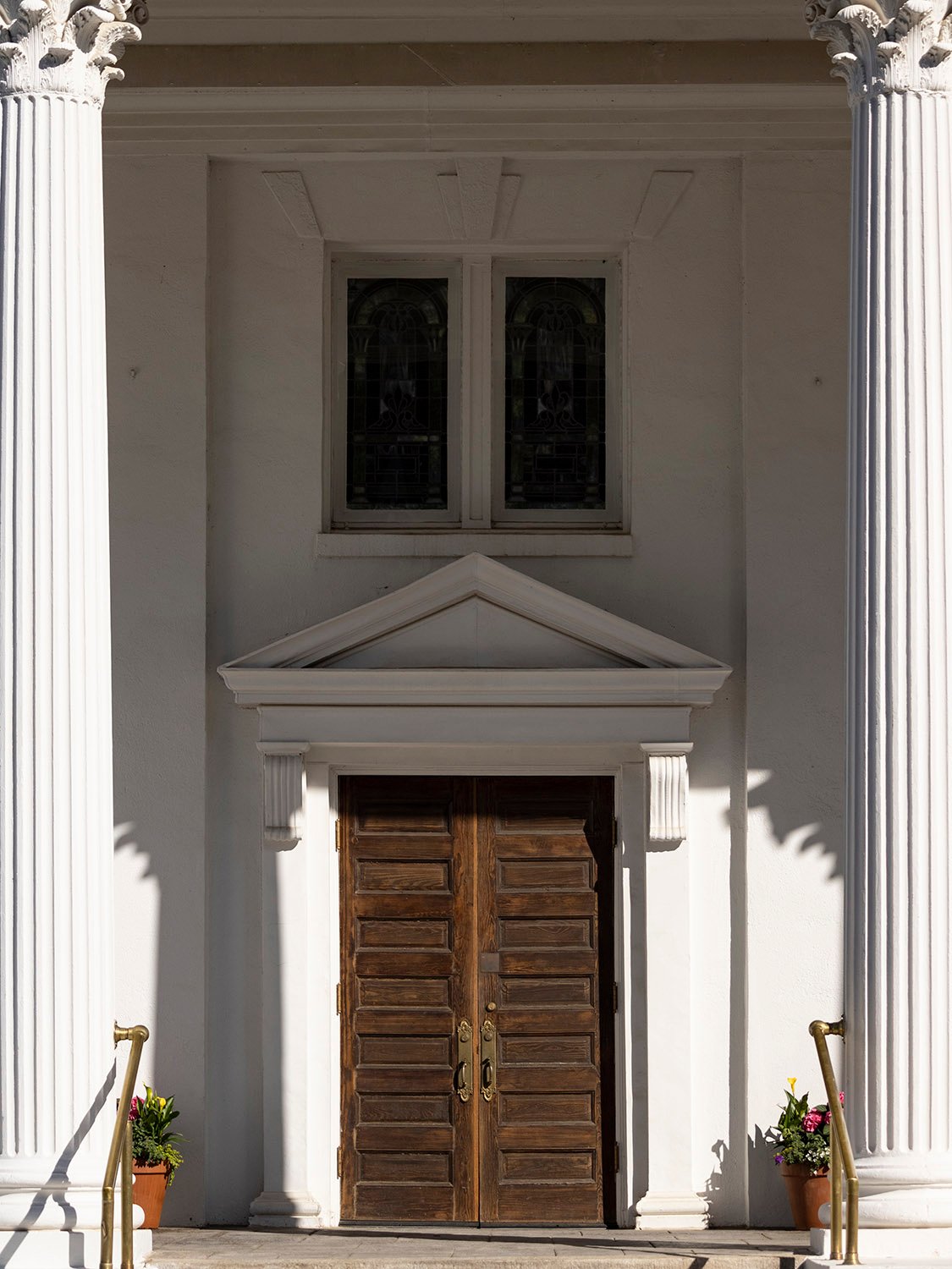 Main entrance of First Methodist Church, Opelika, Alabama