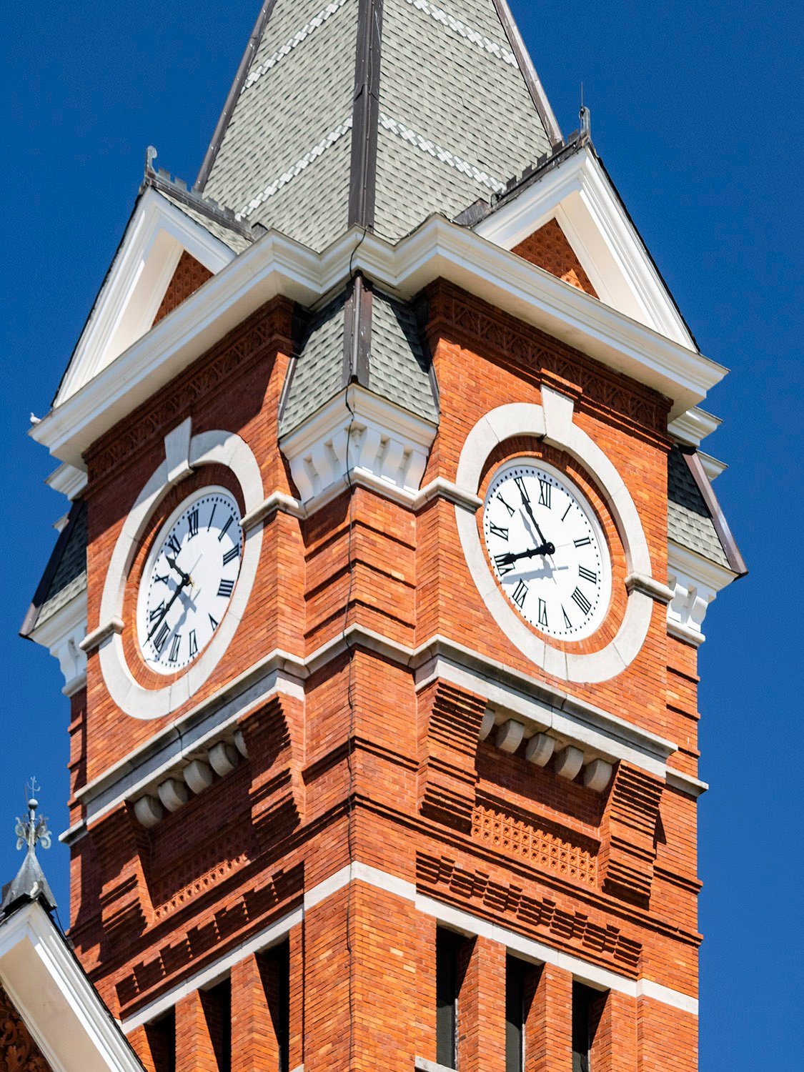 Clock tower on Samford Hall, Auburn, Alabama