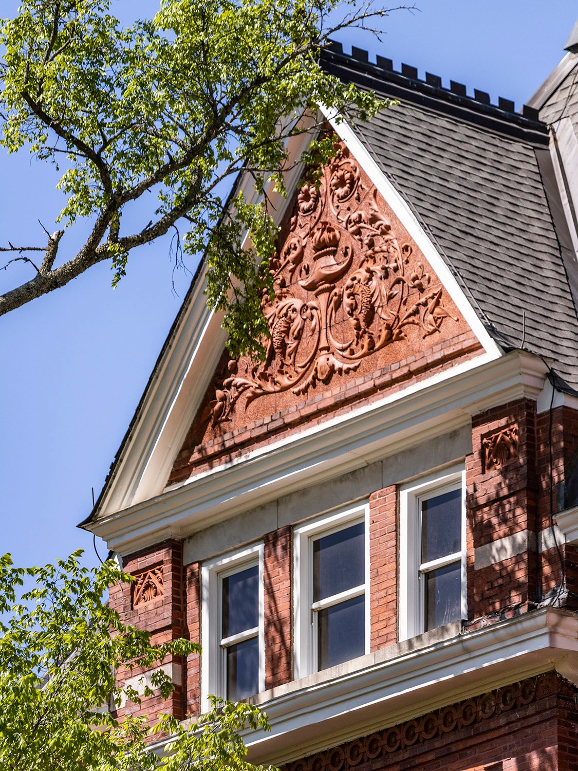 Gable dormer on the facade of Samford Hall, Auburn, Alabama