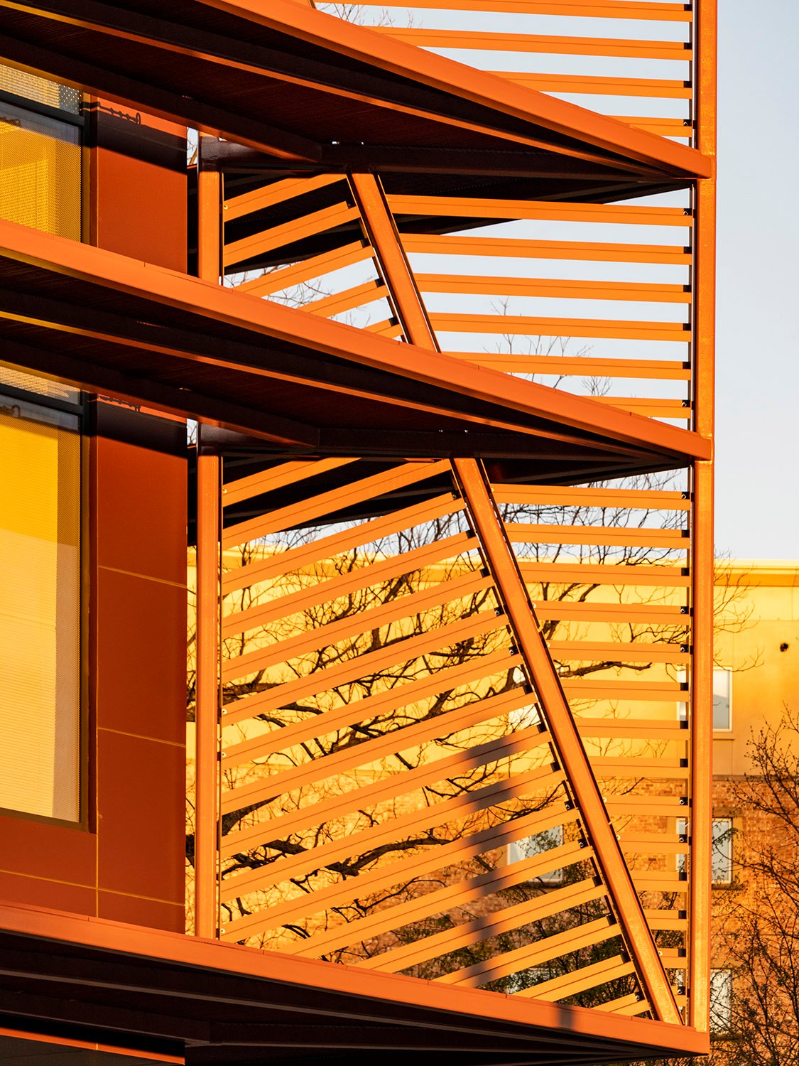 Sunshades on the southwest corner of Spelman College Center for Innovation & the Arts, Atlanta