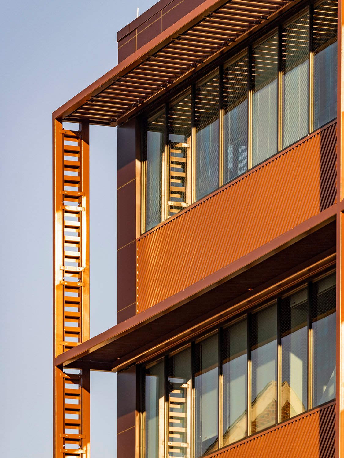 Windows and sunshades on the north facade of Spelman College Center for Innovation & the Arts, Atlanta