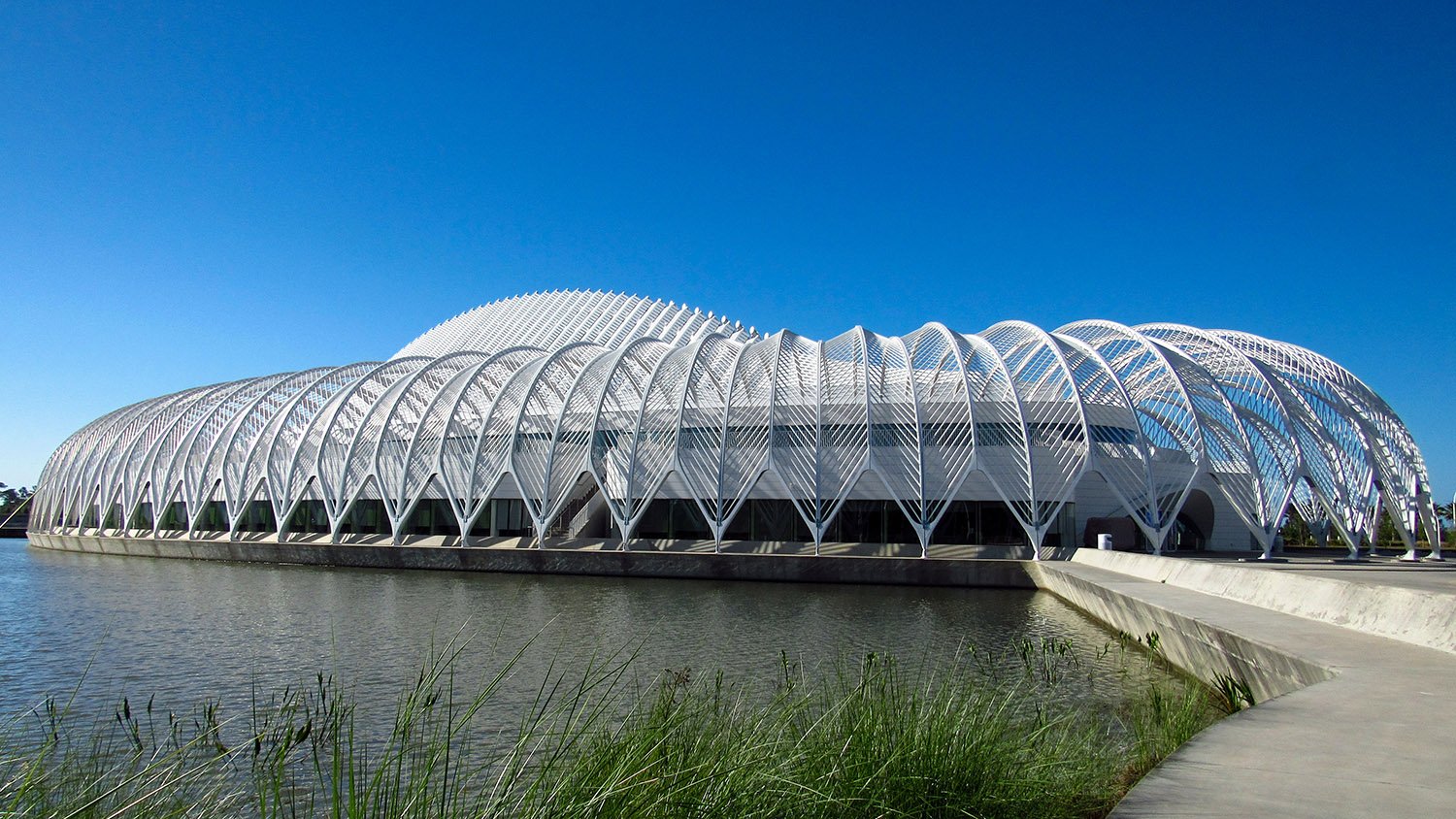 Looking at the Innovation, Science & Technology Building from the northeast