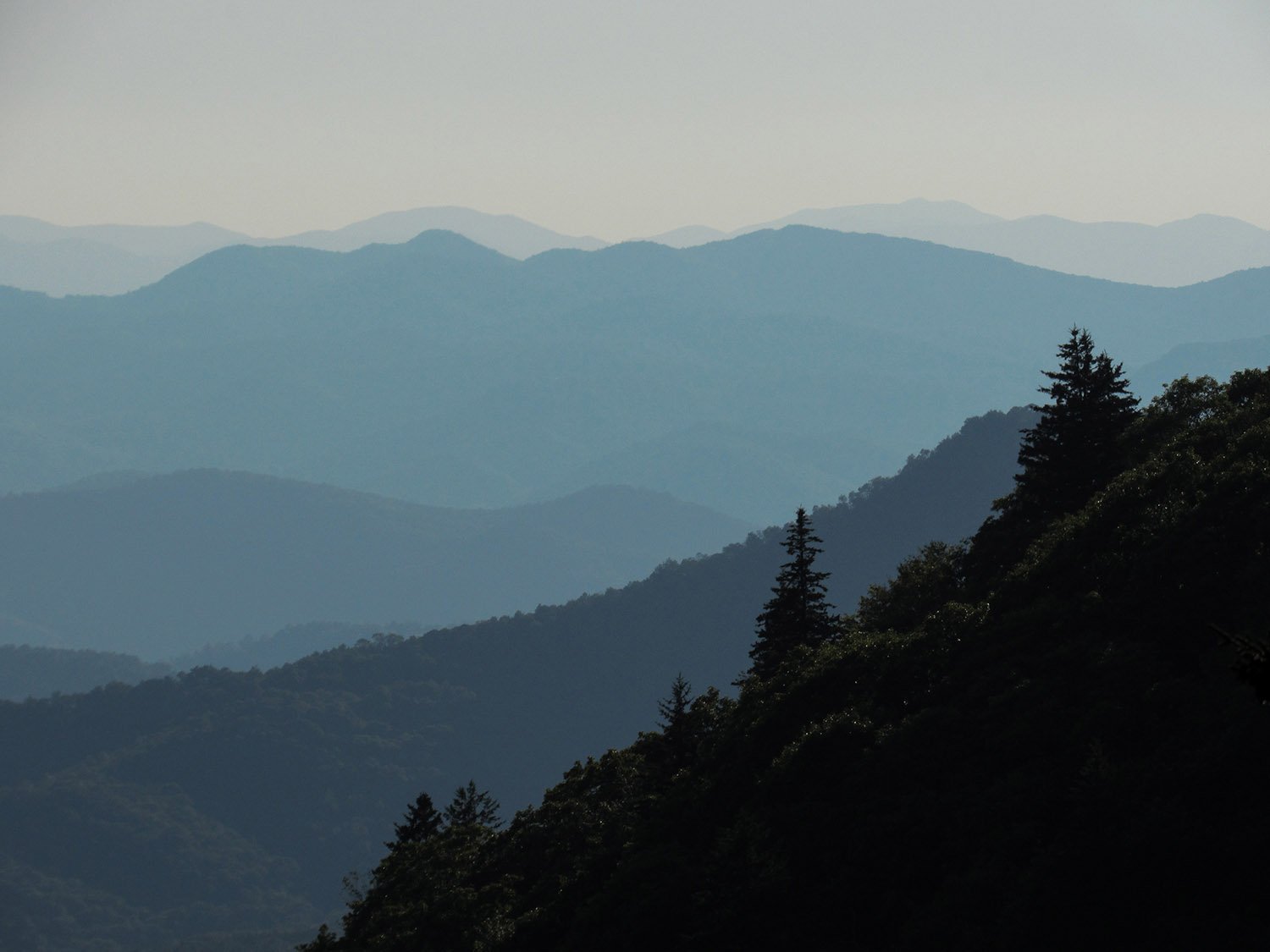 Haze in the Blue Ridge Mountains, North Carolina