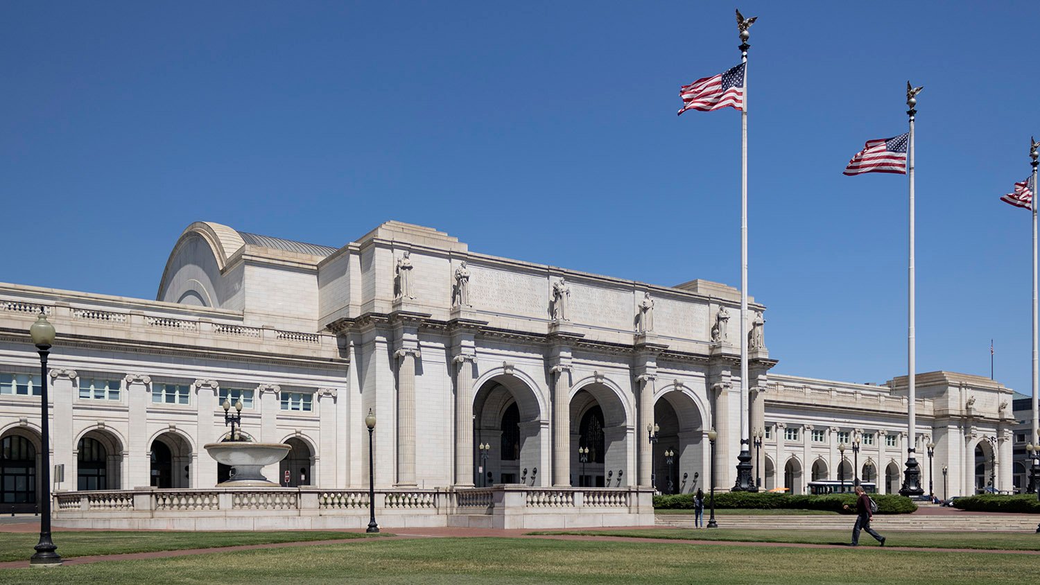 Looking at Washington Union Station from the southwest