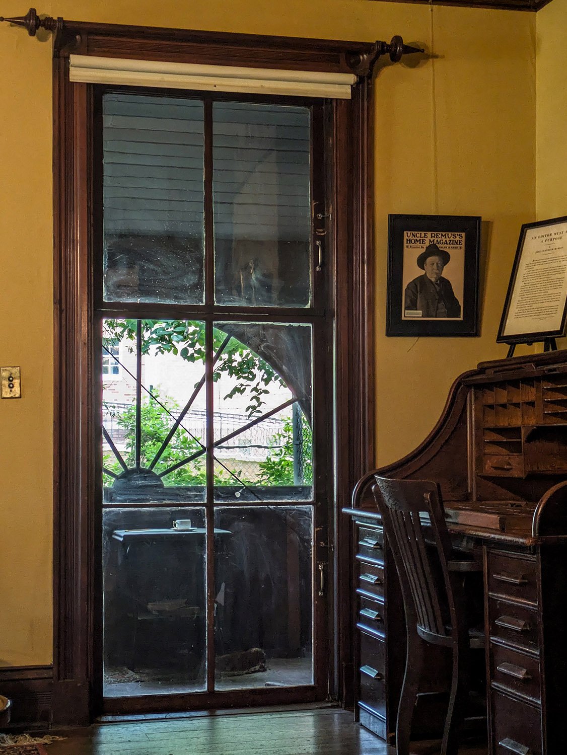 Window in the study of The Wren's Nest, Atlanta