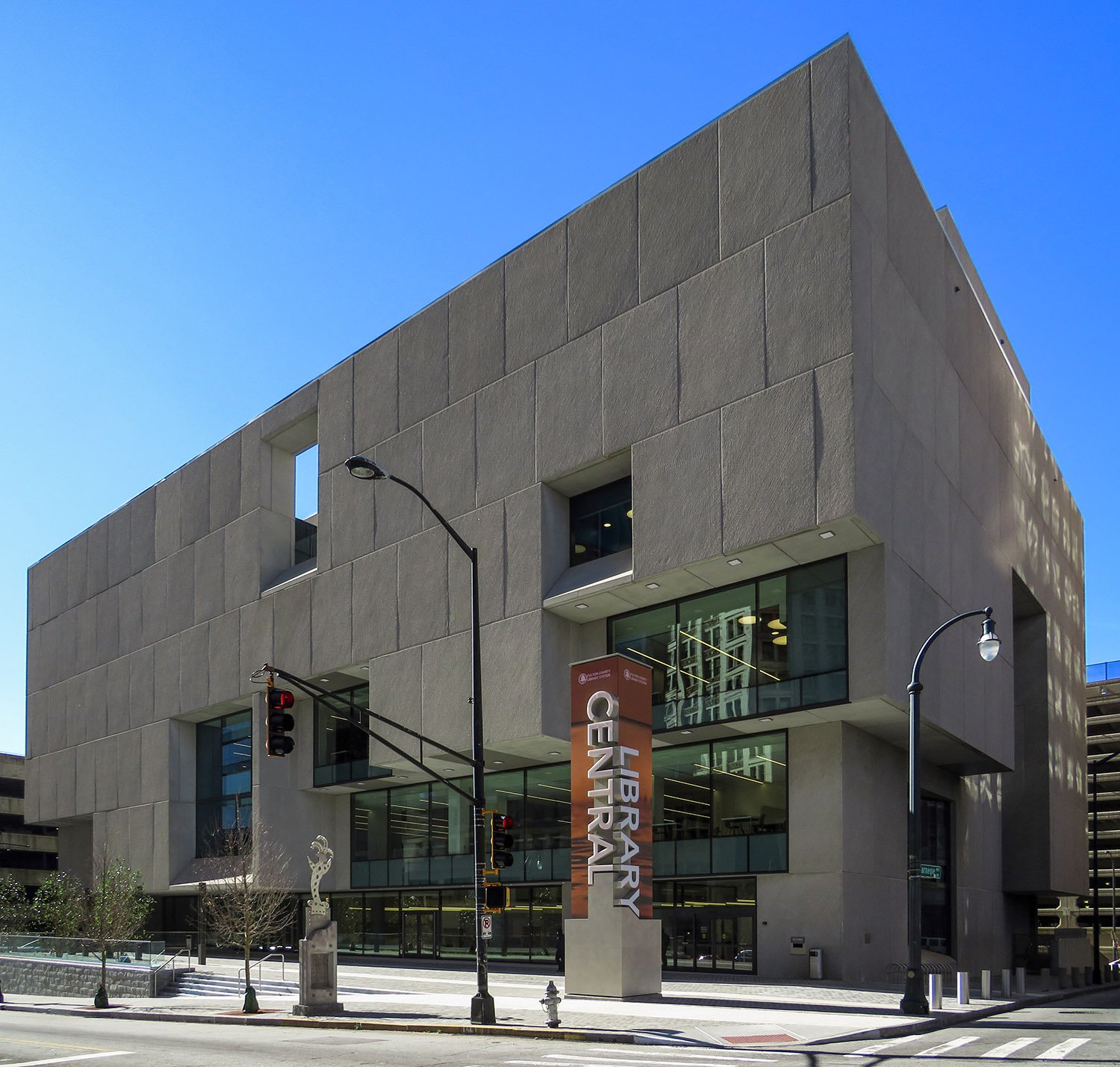 Atlanta Central Library, after renovation and addition of new windows by Cooper Carry
