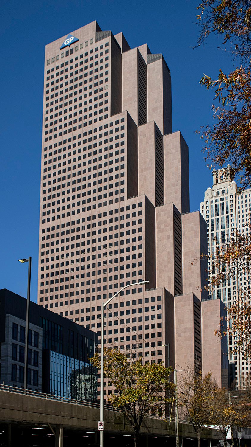 Looking at Georgia-Pacific Center from Peachtree Center Avenue NE