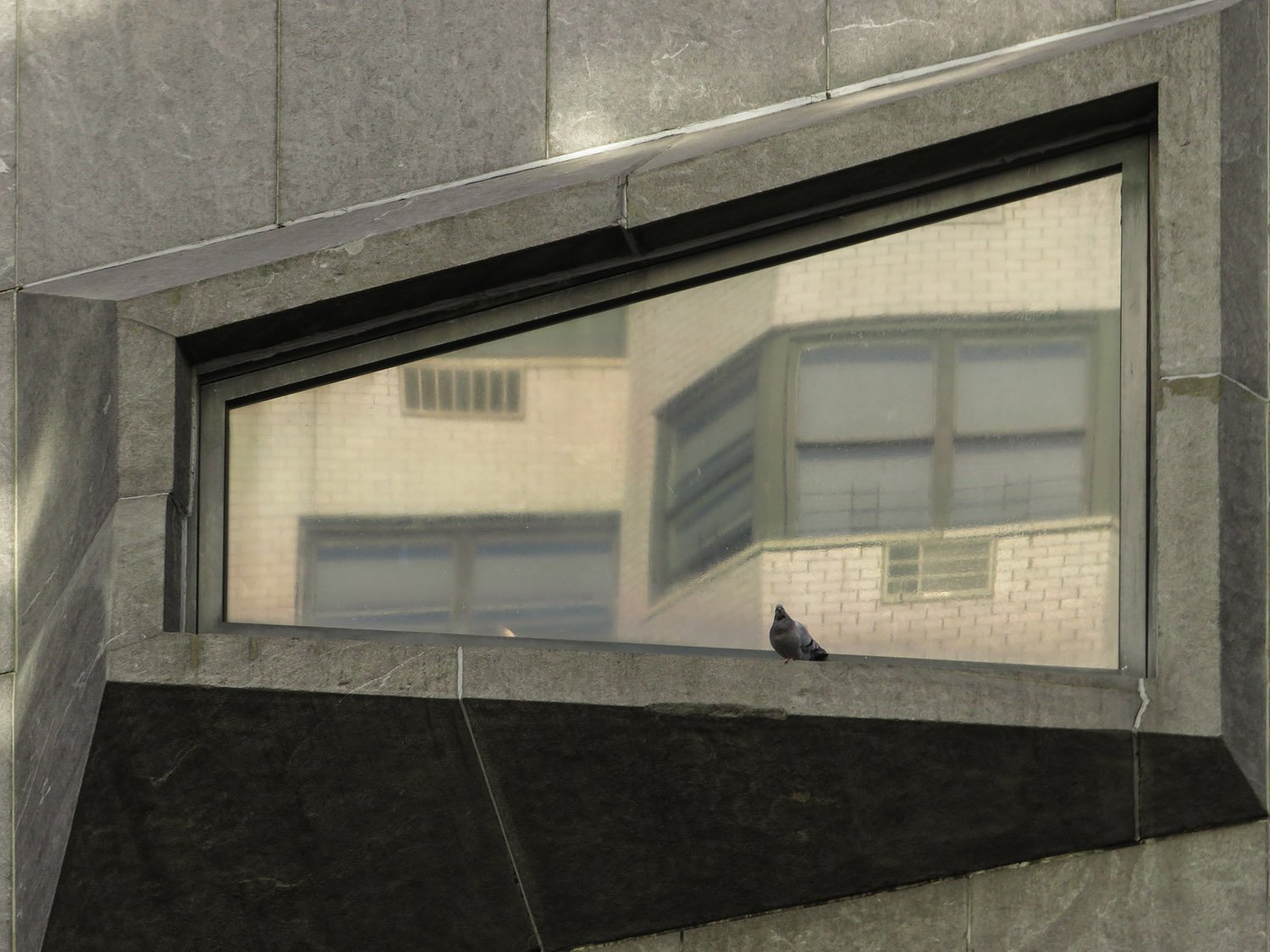 Trapezoidal window detail on the Whitney Museum of Art