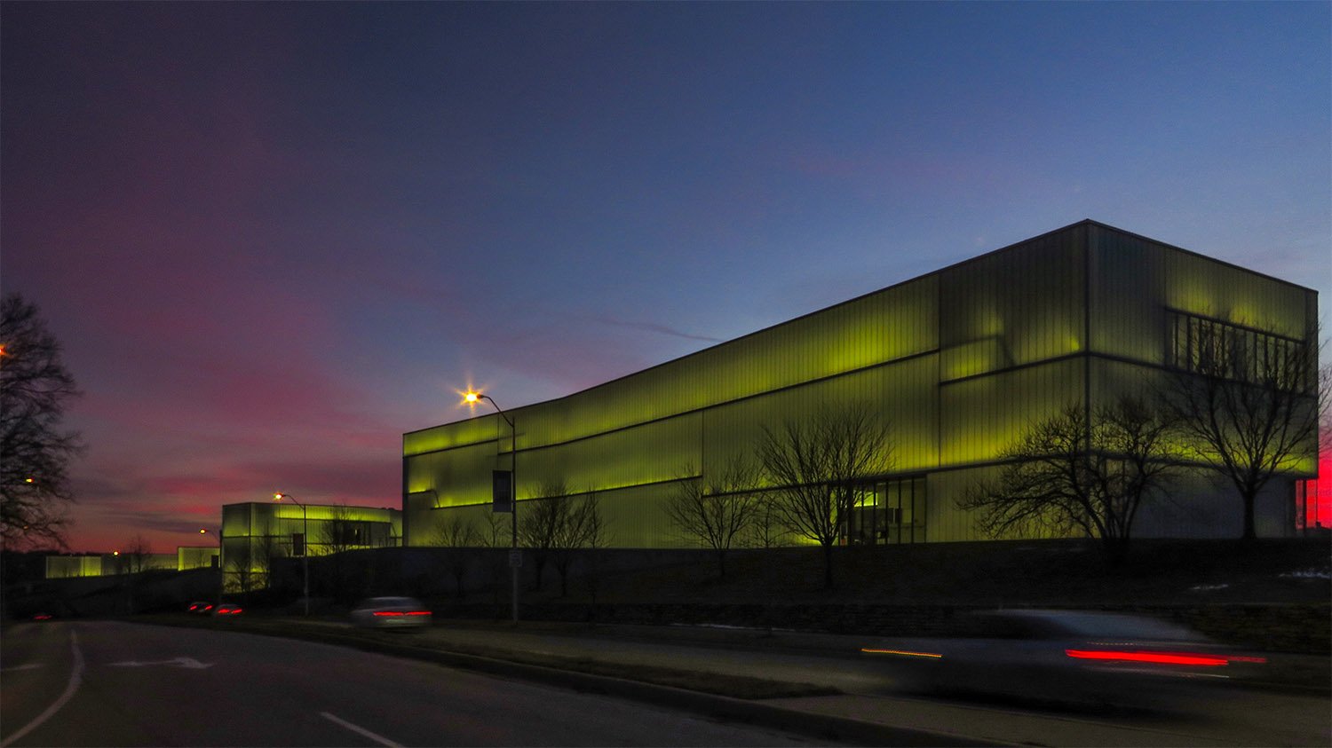 Steven Holl Architects with BNIM Architects. Bloch Building (2007) at Nelson-Atkins Museum of Art. Kansas City, Missouri.