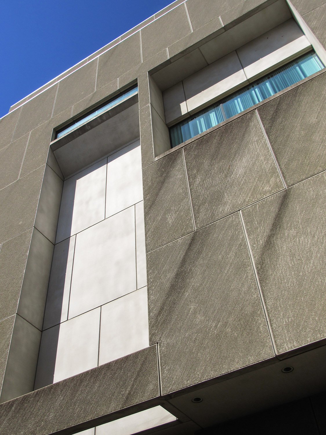 Looking up at the south elevation of the Atlanta Central Library