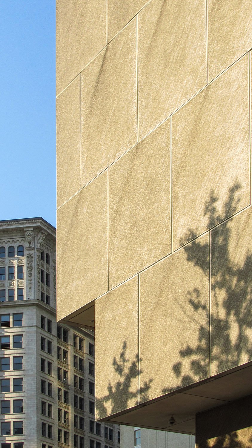 Looking at the northeast corner of the Atlanta Central Library