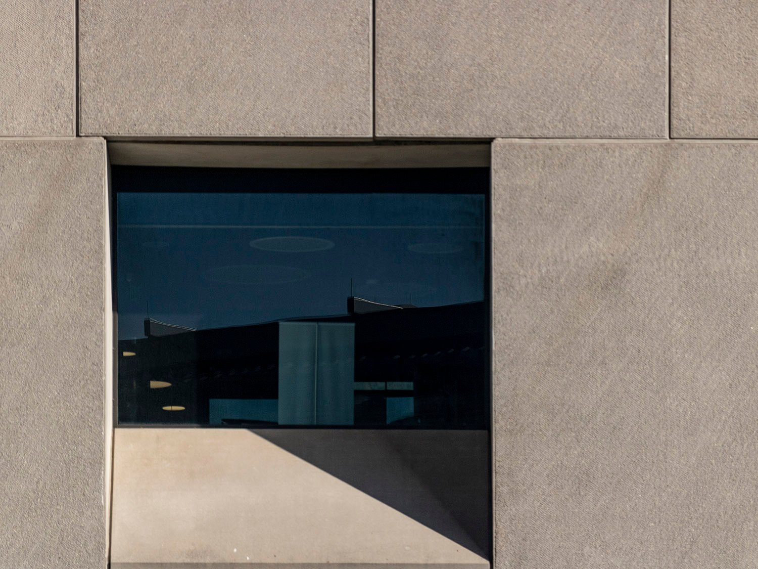 A window on the facade of the Atlanta Central Library