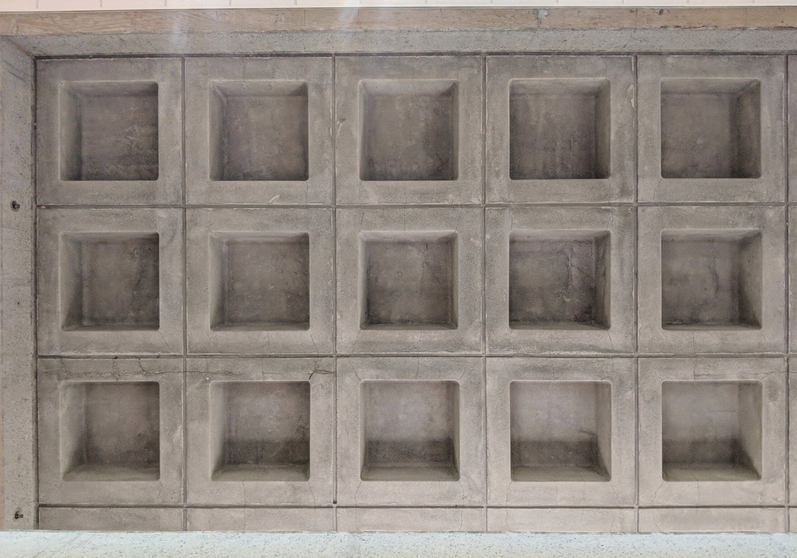 Coffered ceiling in the original atrium of the Atlanta Central Library