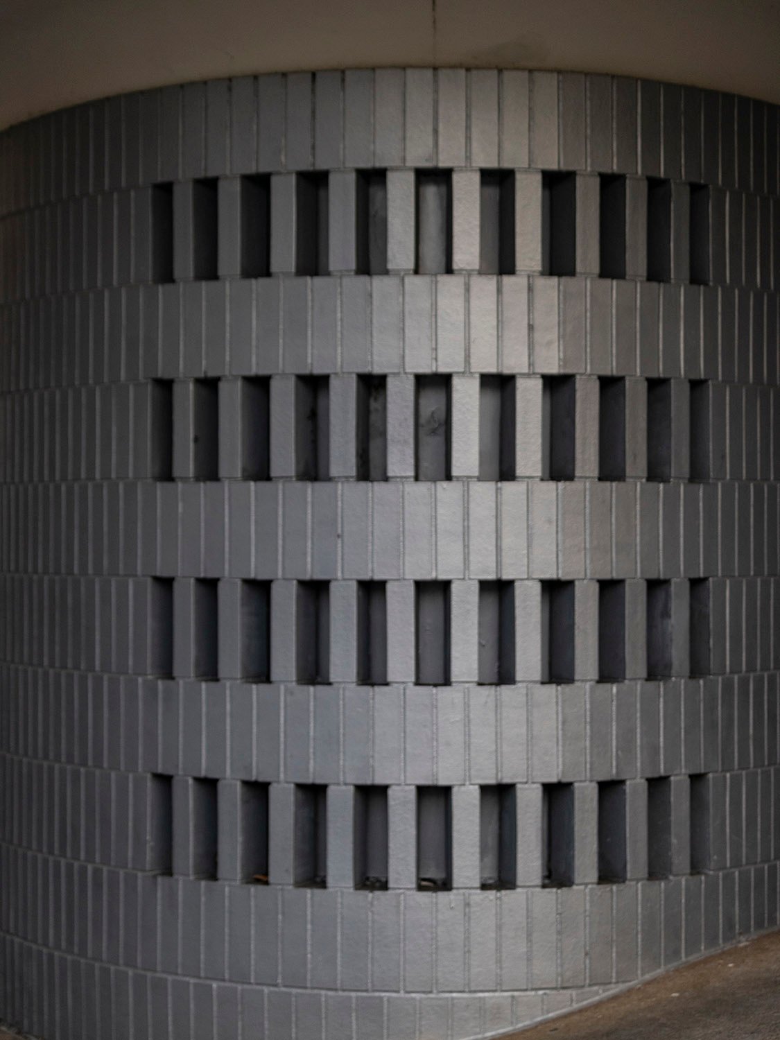 Brick wall on the former drive-through of the Trust Company of Georgia Northeast Freeway Office, Atlanta