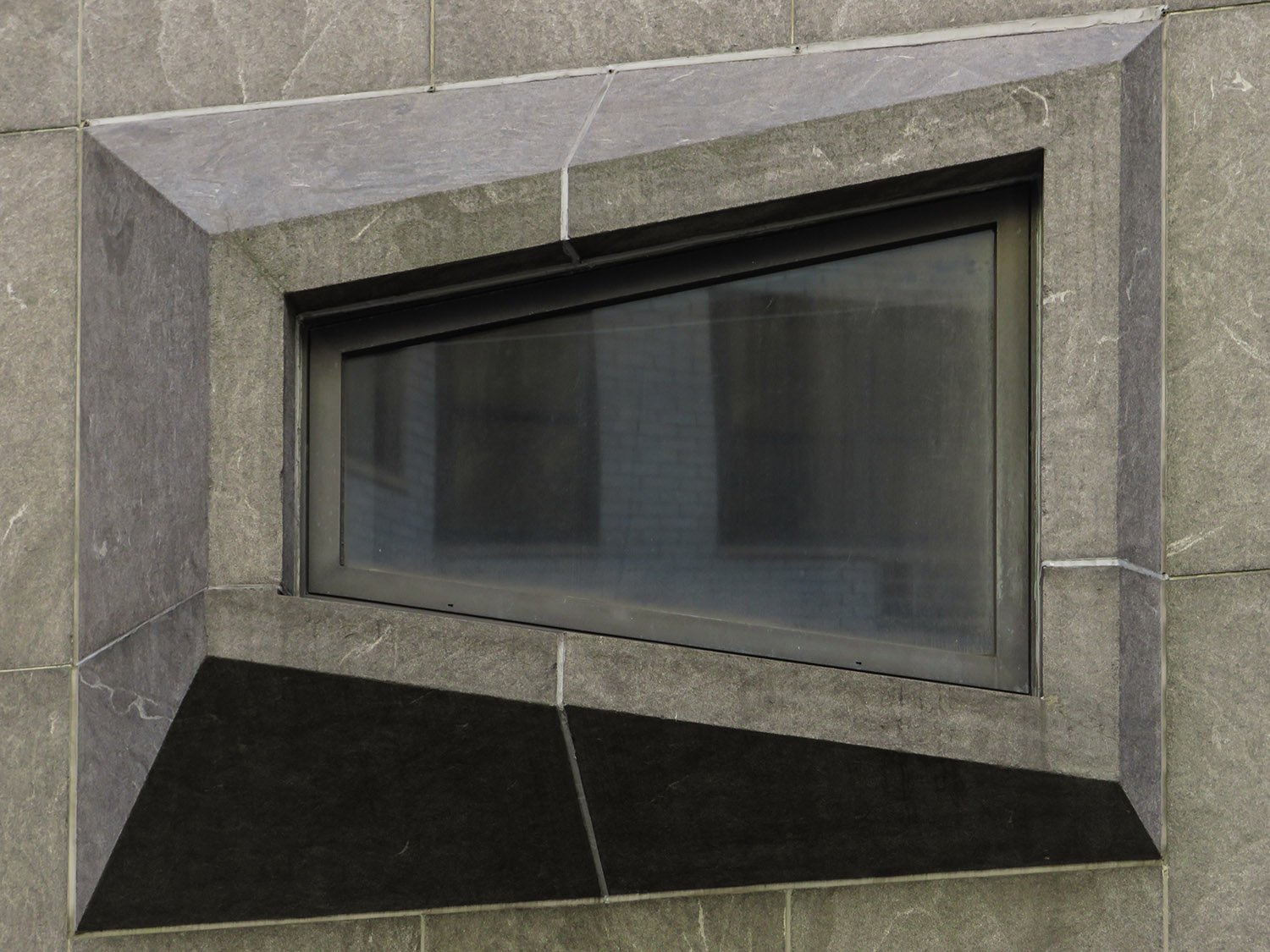 Trapezoidal window on the Whitney Museum of Art, New York