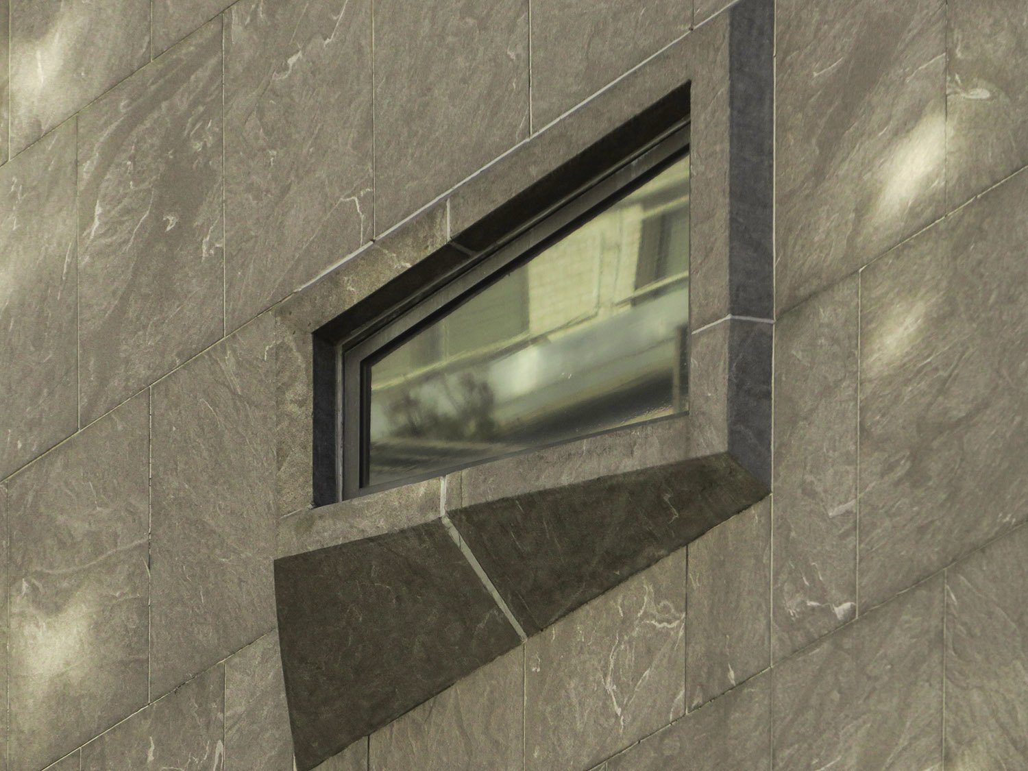 Trapezoidal window on the Whitney Museum of Art, New York