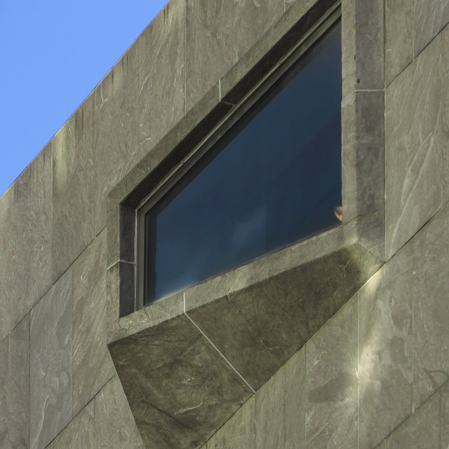 Fifth-floor trapezoidal window on the Whitney Museum of Art, New York