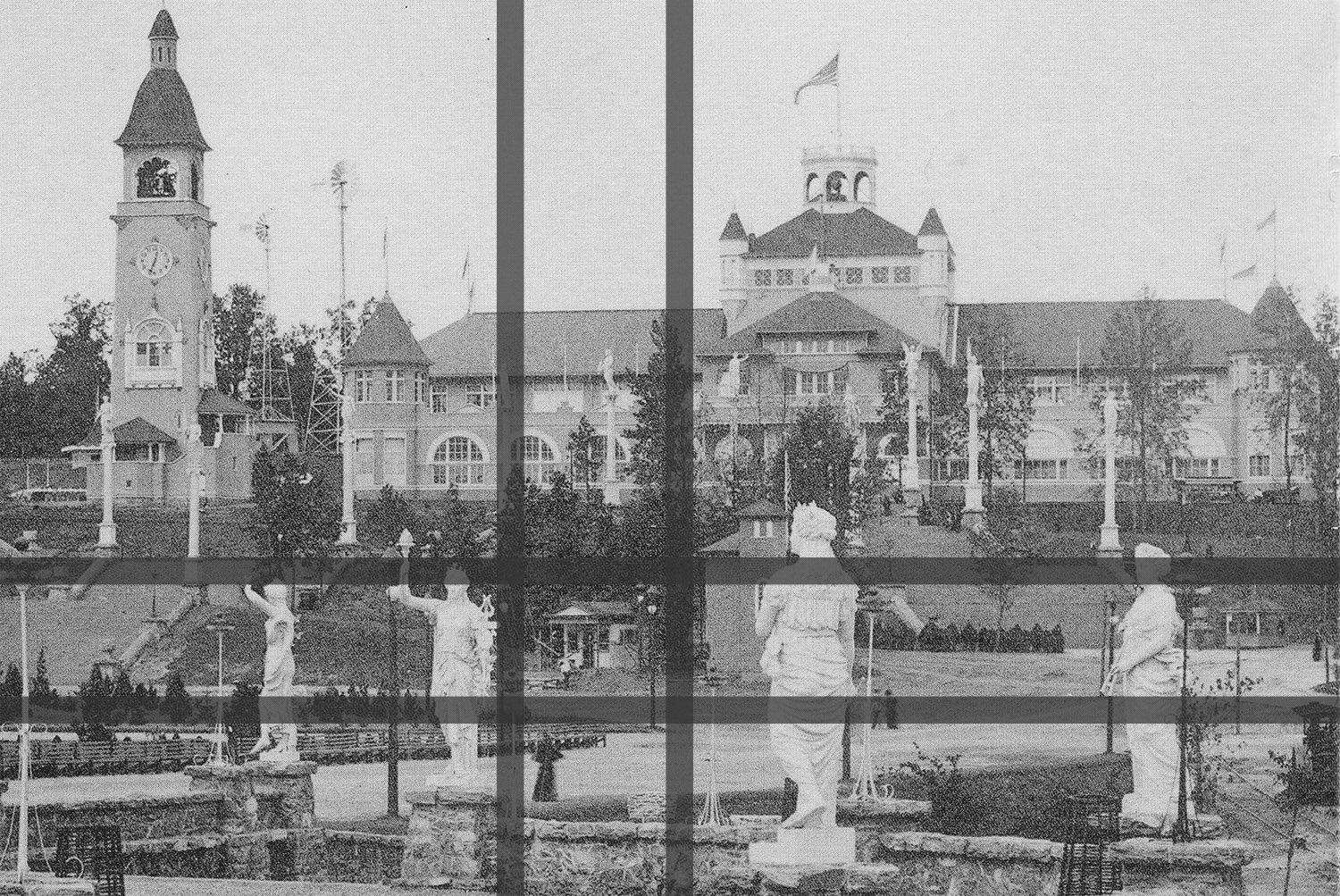 View of Cotton States and International Exposition with New York Herald Building under construction