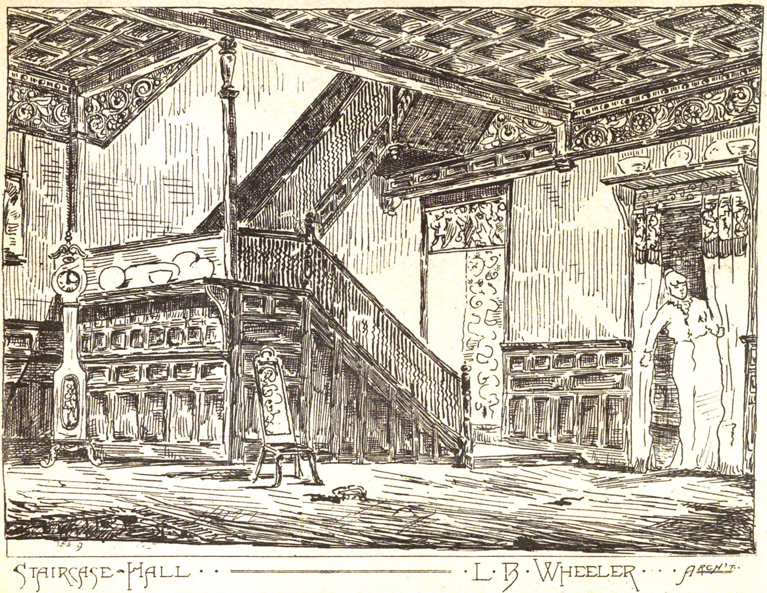 L.B. Wheeler. Staircase Hall (1882).