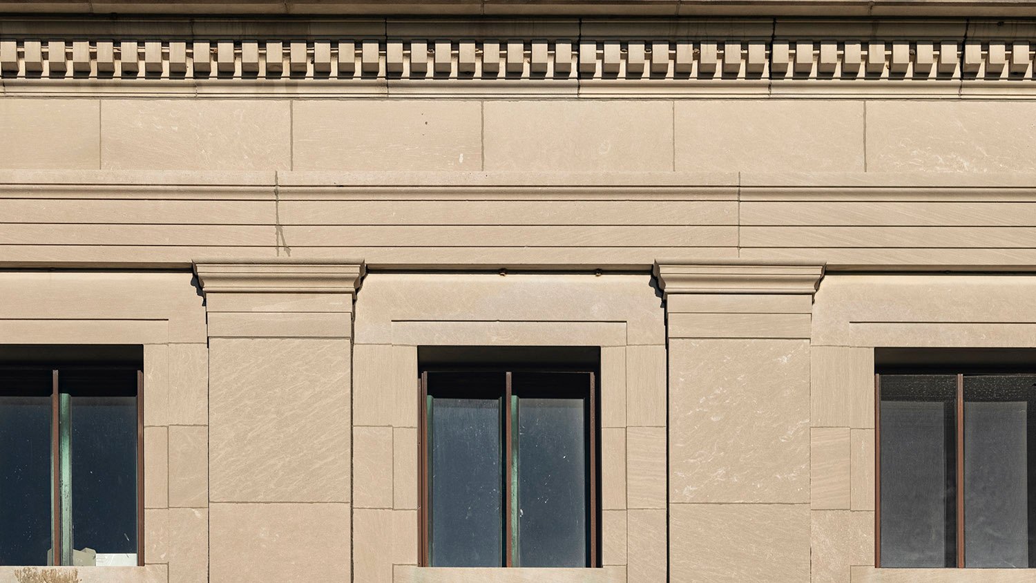 Second-floor window on the west elevation of the Cooper Branch Free Public Library, Camden, New Jersey