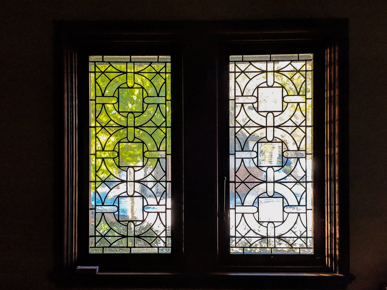 A window in The Cathedral of All Souls, Asheville, North Carolina