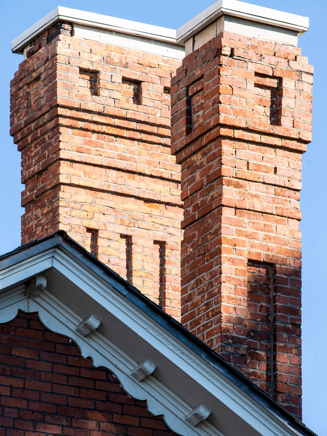 Chimneys on the Gwinnett County Courthouse, Lawrenceville, Georgia