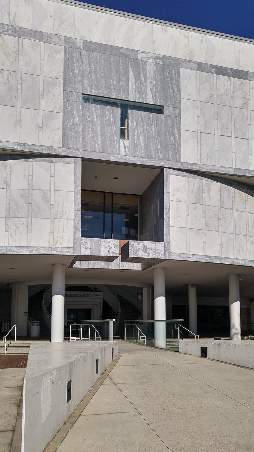 Approaching the entrance of Dobbs University Center, Atlanta