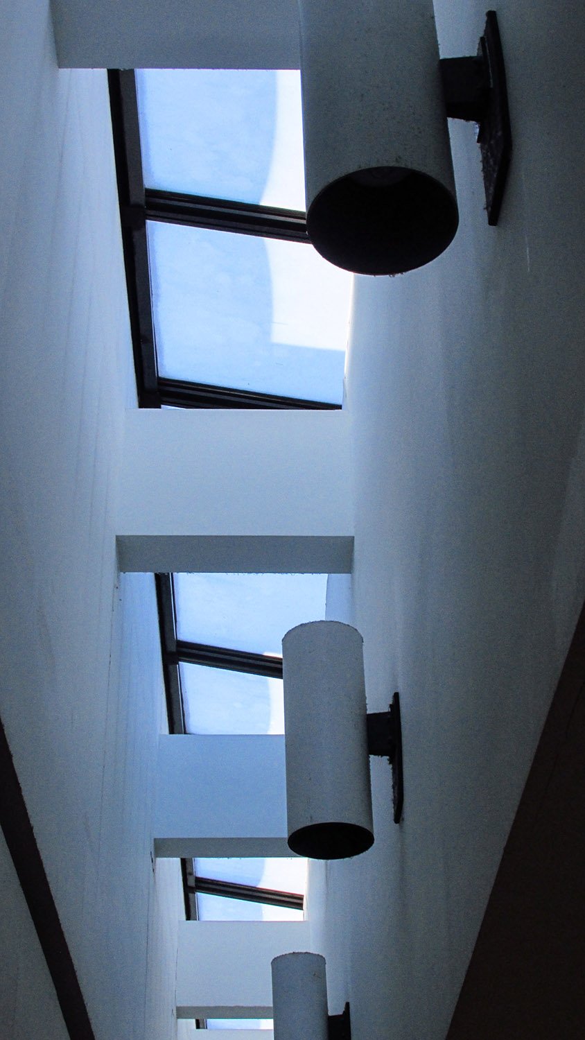 Skylight and sconces inside Dobbs University Center, Atlanta