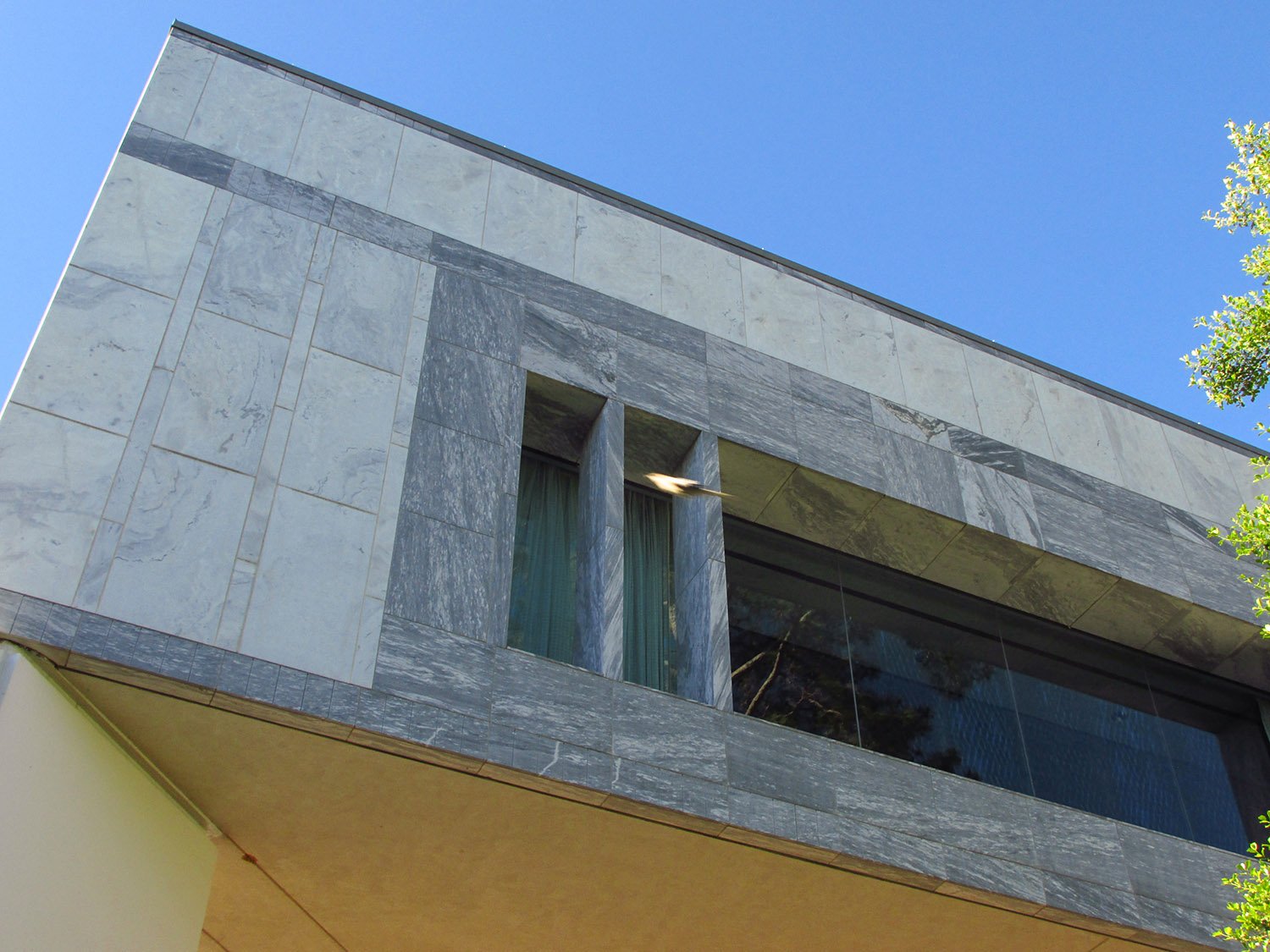 Looking up at the south elevation of Dobbs University Center, Atlanta