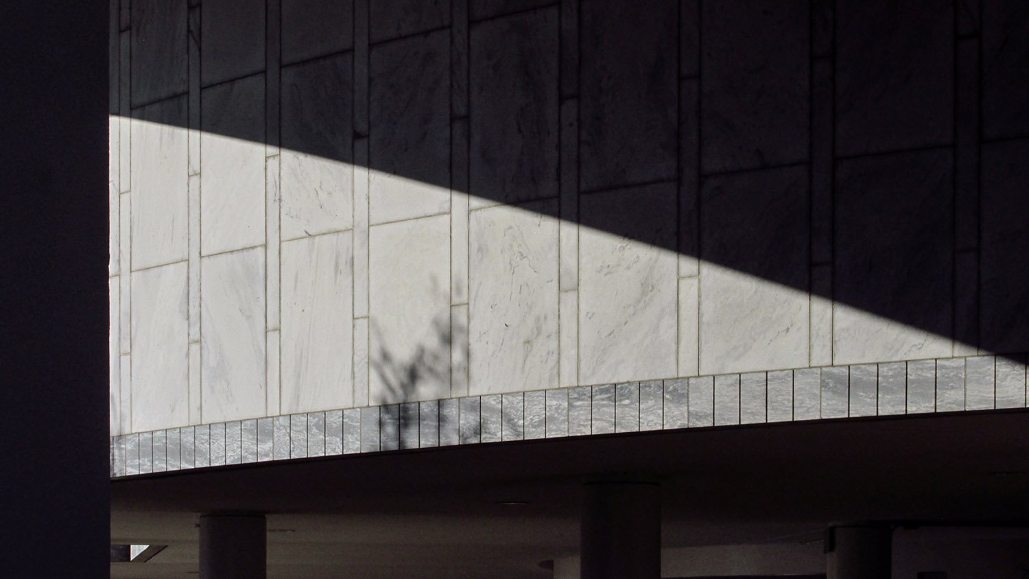 Marble panels on the facade of Dobbs University Center, Atlanta