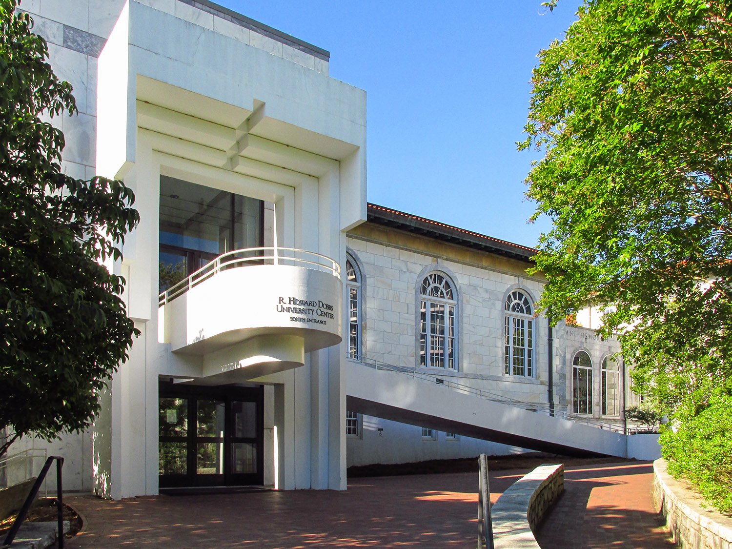 Entrance on the south elevation of Dobbs University Center, Atlanta