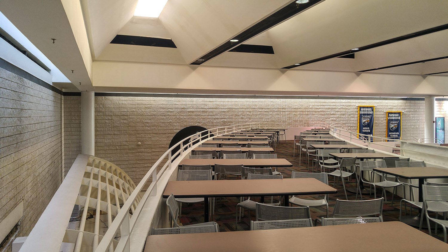 Mezzanine level of the dining commons in Dobbs University Center, Atlanta