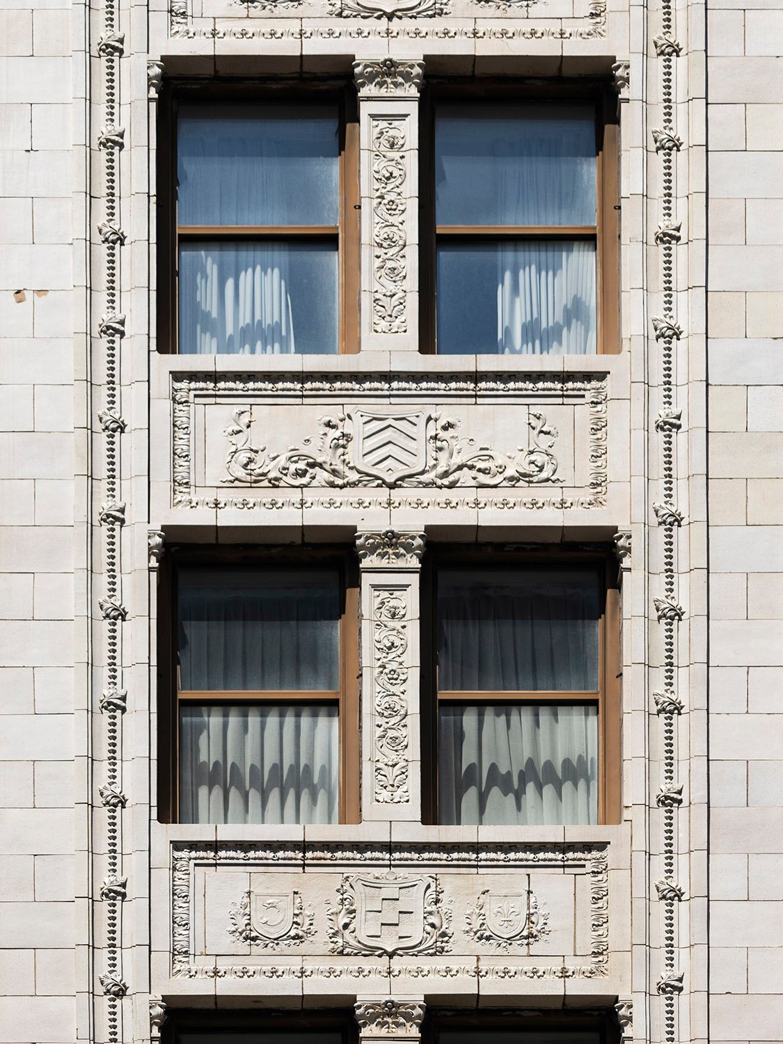 Windows and spandrels on the Empire Building, Birmingham, Alabama