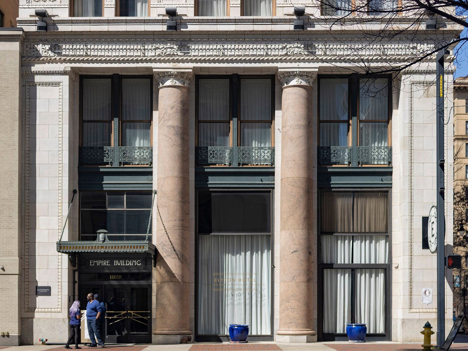 Main entrance and first and second floors of the Empire Building, Birmingham, Alabama