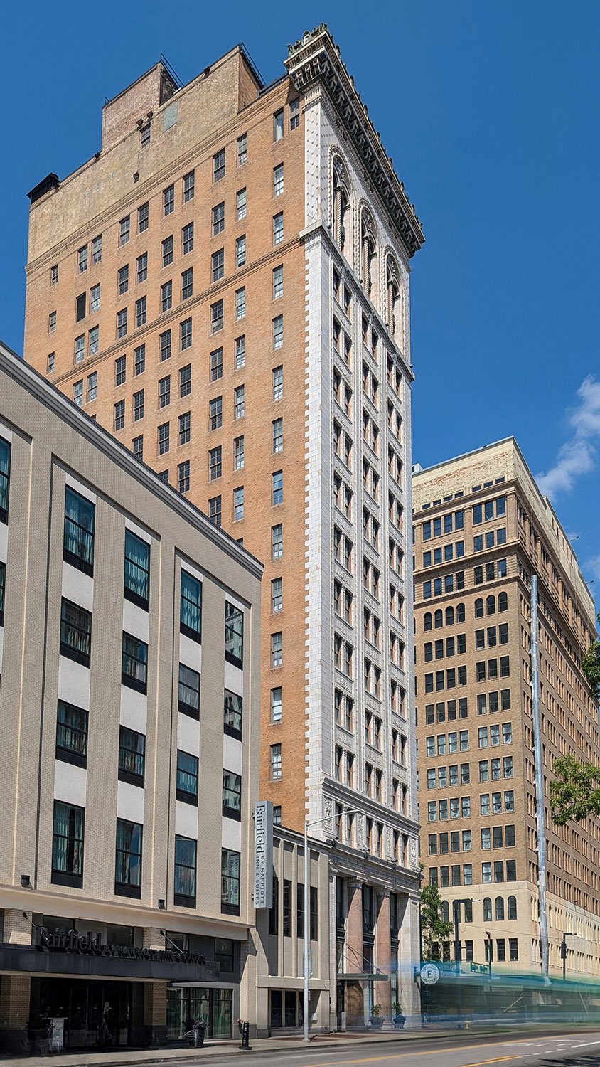 Looking at the Empire Building from the west