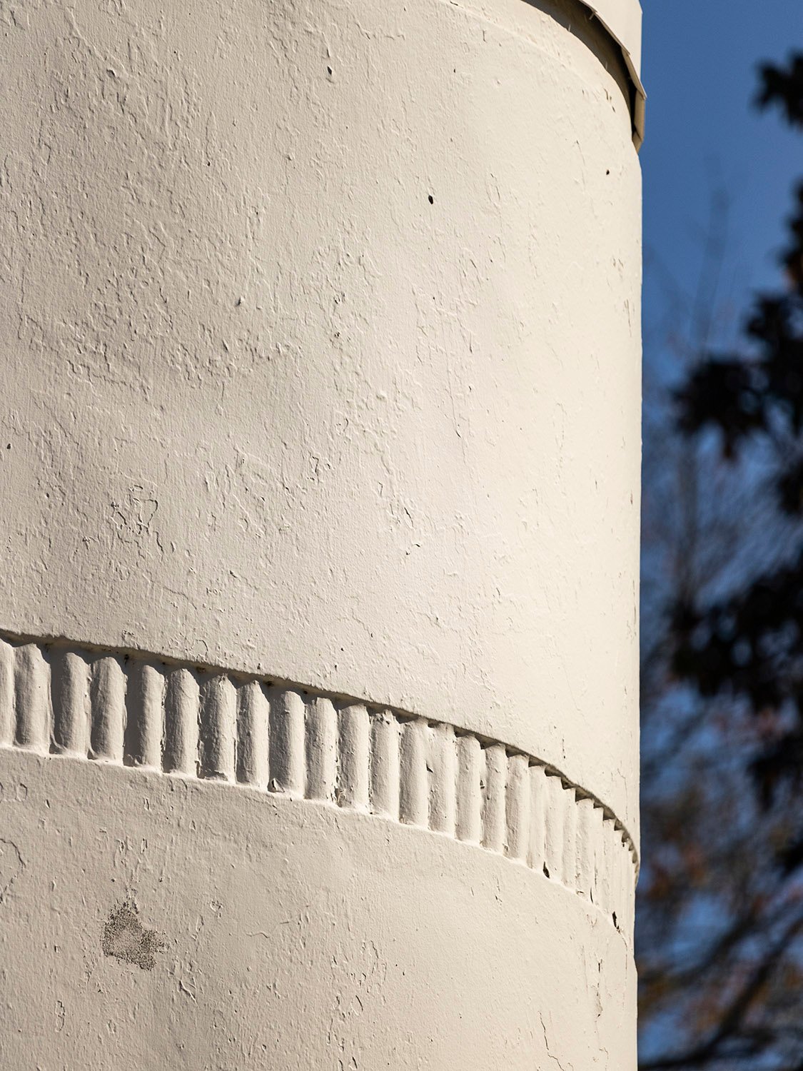 Curved wall and string course on the facade of Morris Brandon School, Atlanta