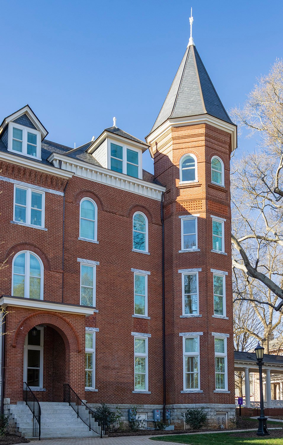 Looking at the northwest corner of Agnes Scott Hall, Decatur, Georgia