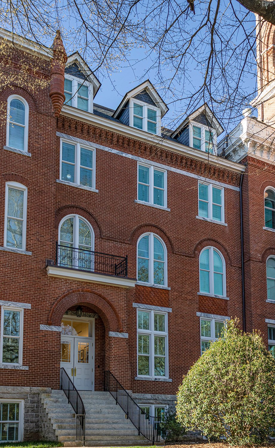Bay on the facade of Agnes Scott Hall, Decatur, Georgia