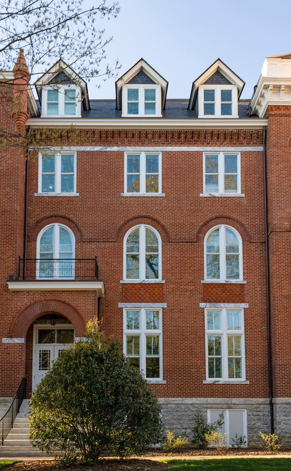 Bay on the facade of Agnes Scott Hall, Decatur, Georgia