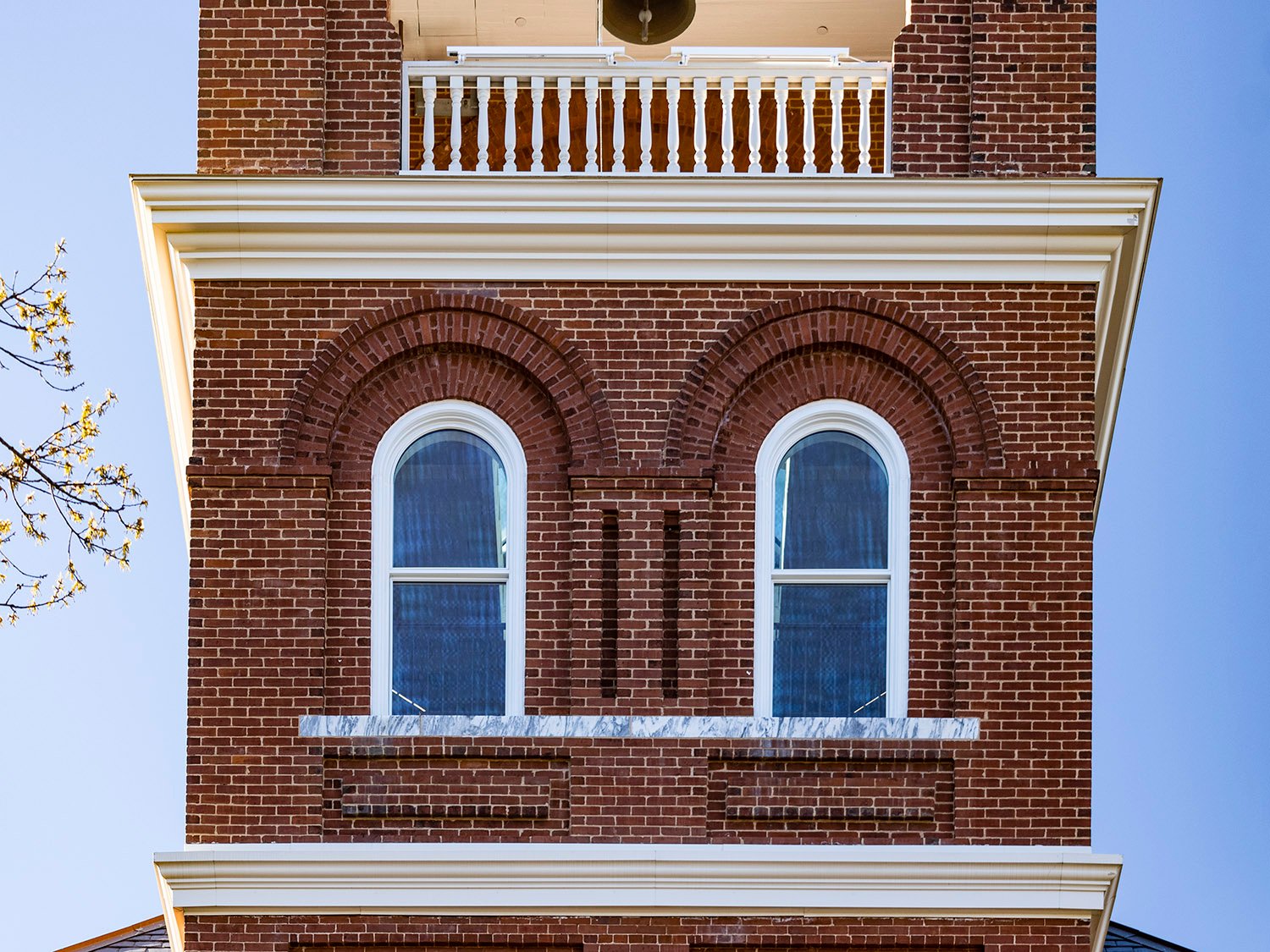 Fourth-floor windows on the tower of Agnes Scott Hall, Decatur, Georgia