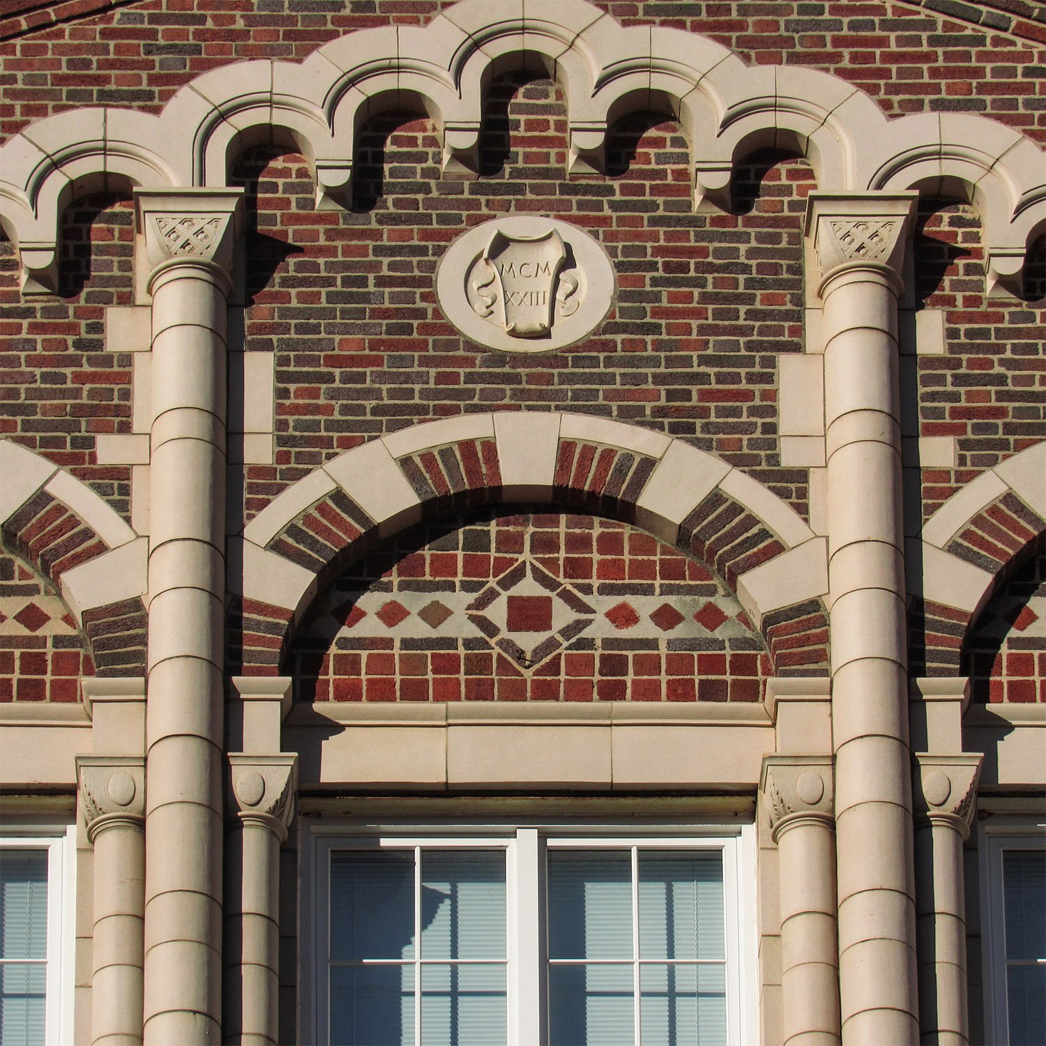 Ornamentation on the facade of Joseph E. Brown Junior High School, Atlanta