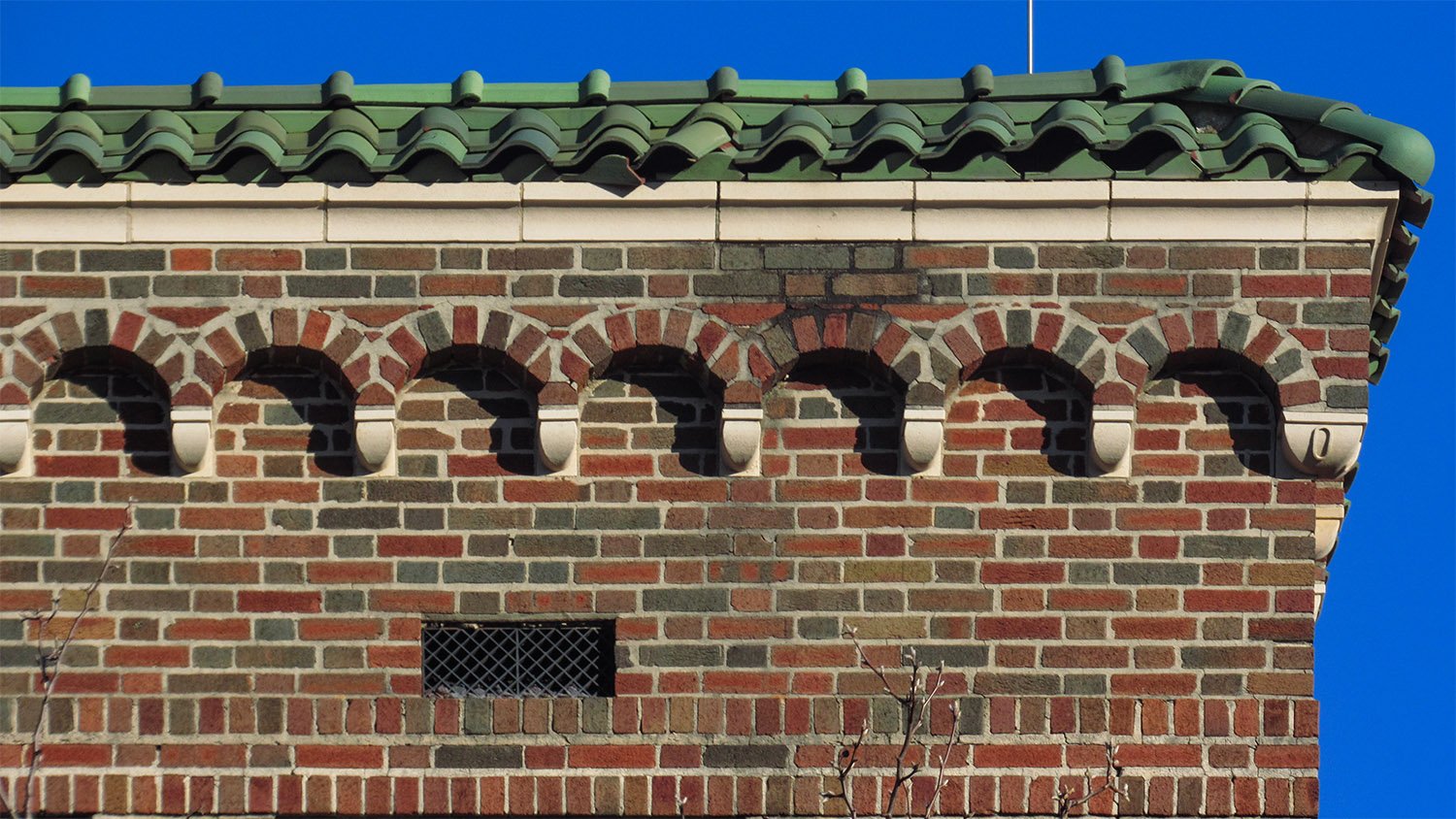Cornice on the gymnasium of Joseph E. Brown Junior High School, Atlanta
