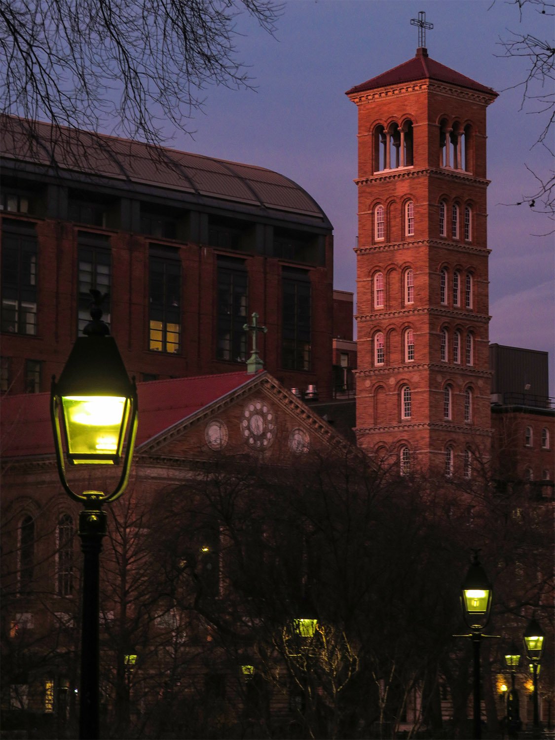 Looking at Judson Memorial Church from Washington Square Park, New York