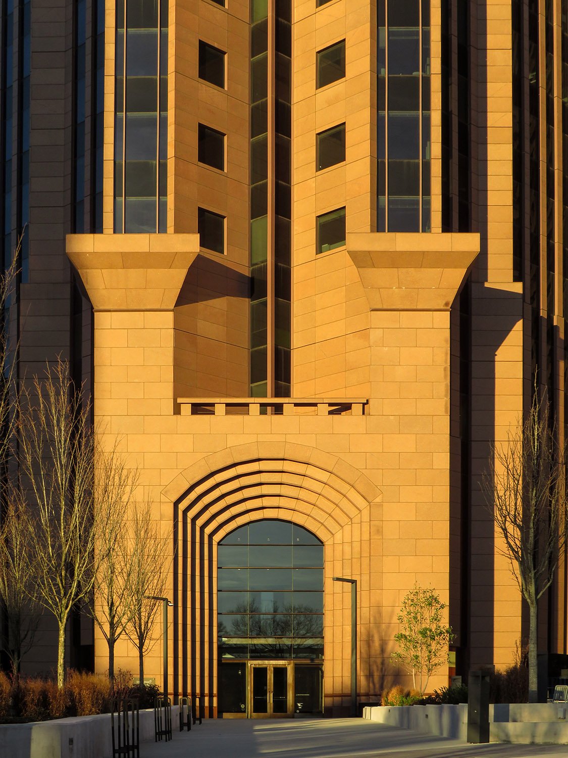 Entrance of the Bank of America Plaza